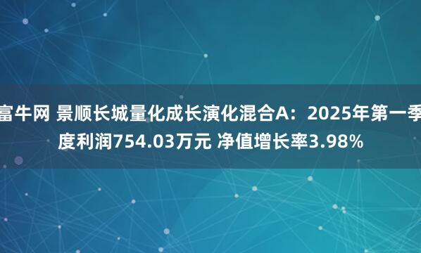 富牛网 景顺长城量化成长演化混合A：2025年第一季度利润754.03万元 净值增长率3.98%