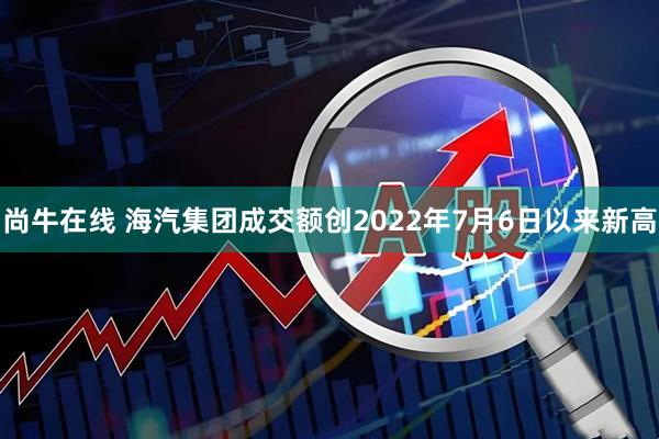 尚牛在线 海汽集团成交额创2022年7月6日以来新高