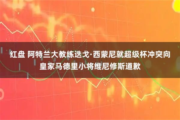 红盘 阿特兰大教练迭戈·西蒙尼就超级杯冲突向皇家马德里小将维尼修斯道歉