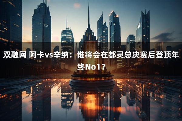 双融网 阿卡vs辛纳：谁将会在都灵总决赛后登顶年终No1？